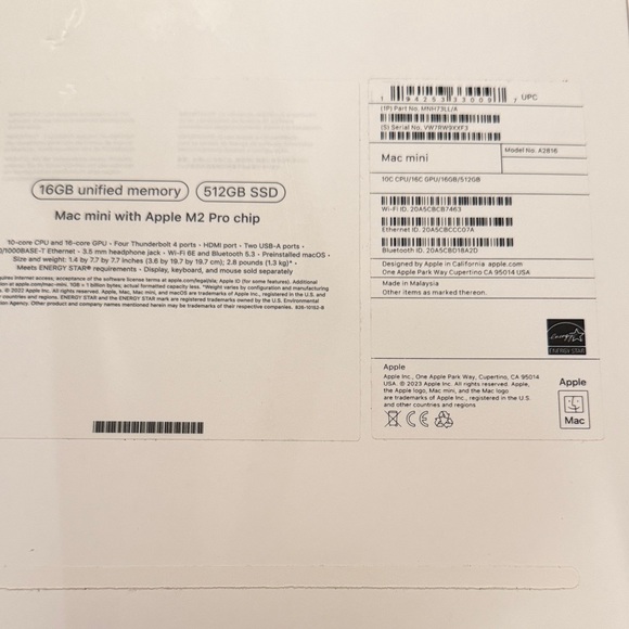 Apple 2023 Mac mini Desktop Computer, M2 Pro chip, 10‑core CPU, 16GB, 512GB SSD - Picture 9 of 16